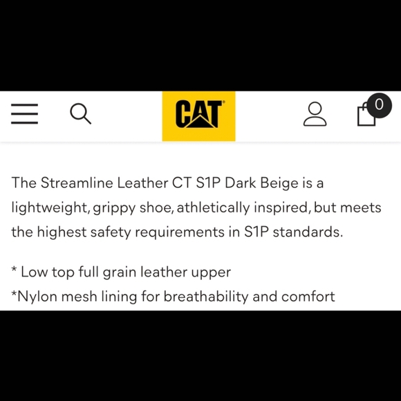 CATERPILLAR Men's Brown Leather Composite Toe Work Shoes Sneakers Low-Top Boots - Picture 5 of 17